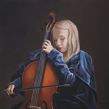 拉<em>大提琴</em>的<em>女孩</em>+【作品